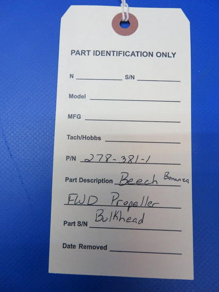 Beech Bonanza FWD Propeller Bulkhead P/N 278-381-1 (1122-311)
