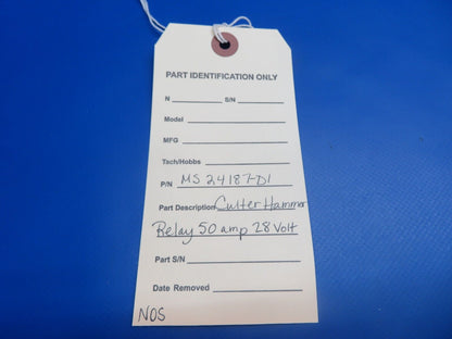 Cutler Hammer Relay 50 Amp 28 Volt P/N MS24187-D1  (0922-923)