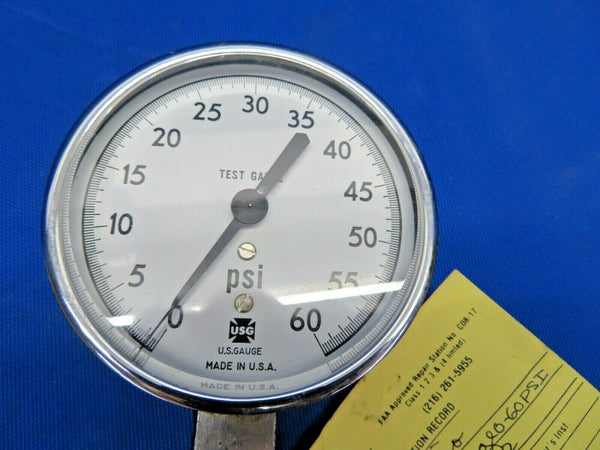 US Gauge 60 PSI Test Gauge w/ Robinair Fittings (0820-564)