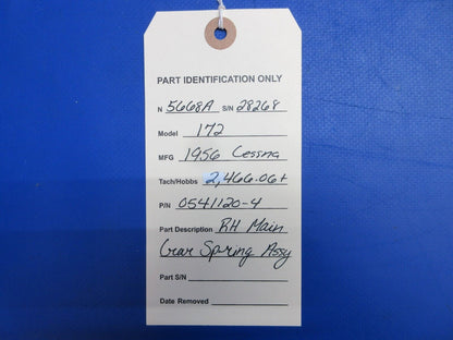 Early Cessna 172 RH Main Gear Spring Assy P/N 0541120-4 (0823-185)