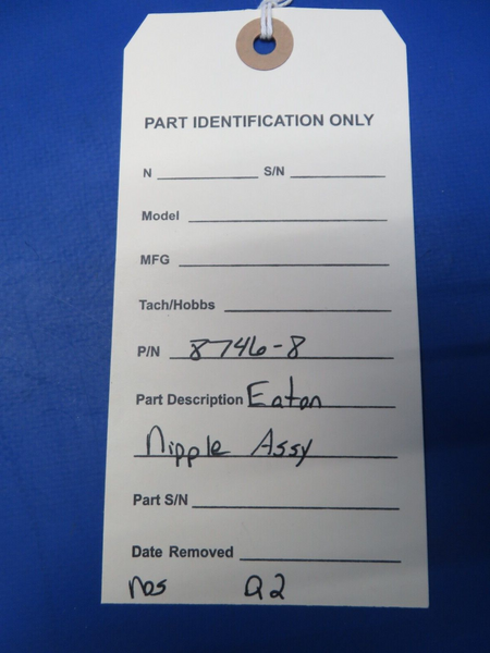Eaton Nipple Assy P/N 8746-8 NOS (0923-733)