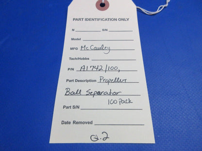 McCauley Threaded Propeller Ball Separator 100 Pack P/N A1742/100 NOS (0523-395)