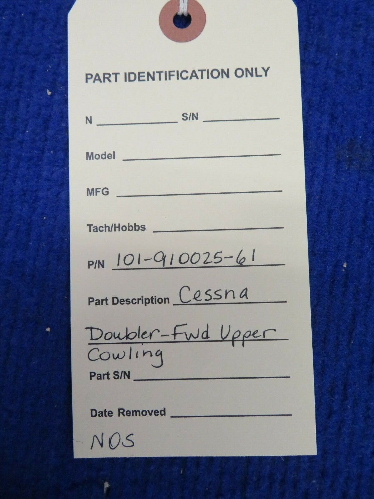 Beech Doubler FWD Upper Cowling P/N 101-910025-61 NOS w/ 8130 (0522-397)