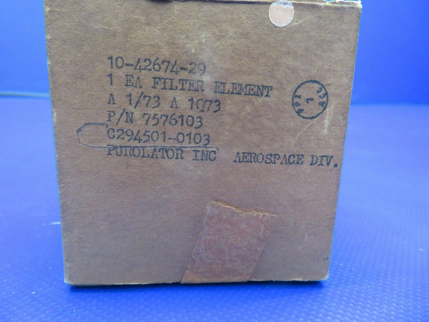 Cessna Filter Assembly P/N C294501-0103 NOS (1120-390)