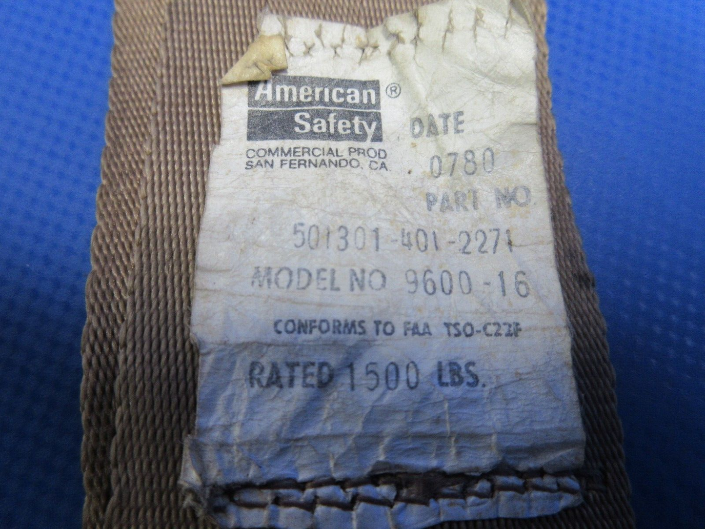 American Safety Seat Belt P/N 5000B2 LOT (0124-1278)