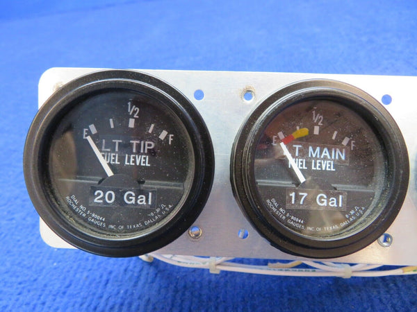 Beech C-35 Bonanza Rochester Fuel Level Gauge Cluster P/N 5-90044 (0722-636)