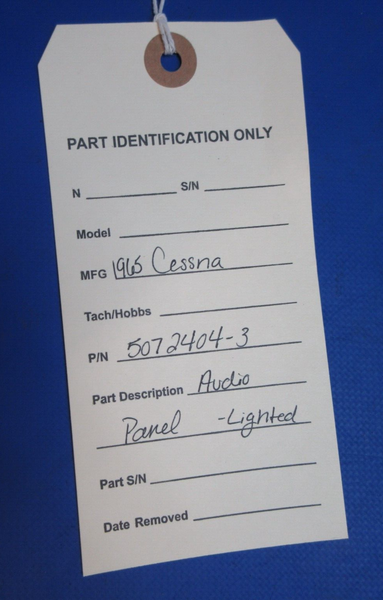 1965 Cessna Audio Panel - Lighted P/N 5072404-3 (1023-859)