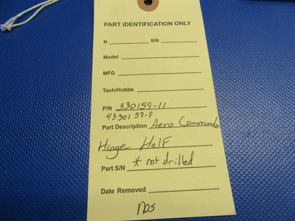 Aero Commander Hinge Half P/N 330159-11, 4330159-9 NOS (0921-636)