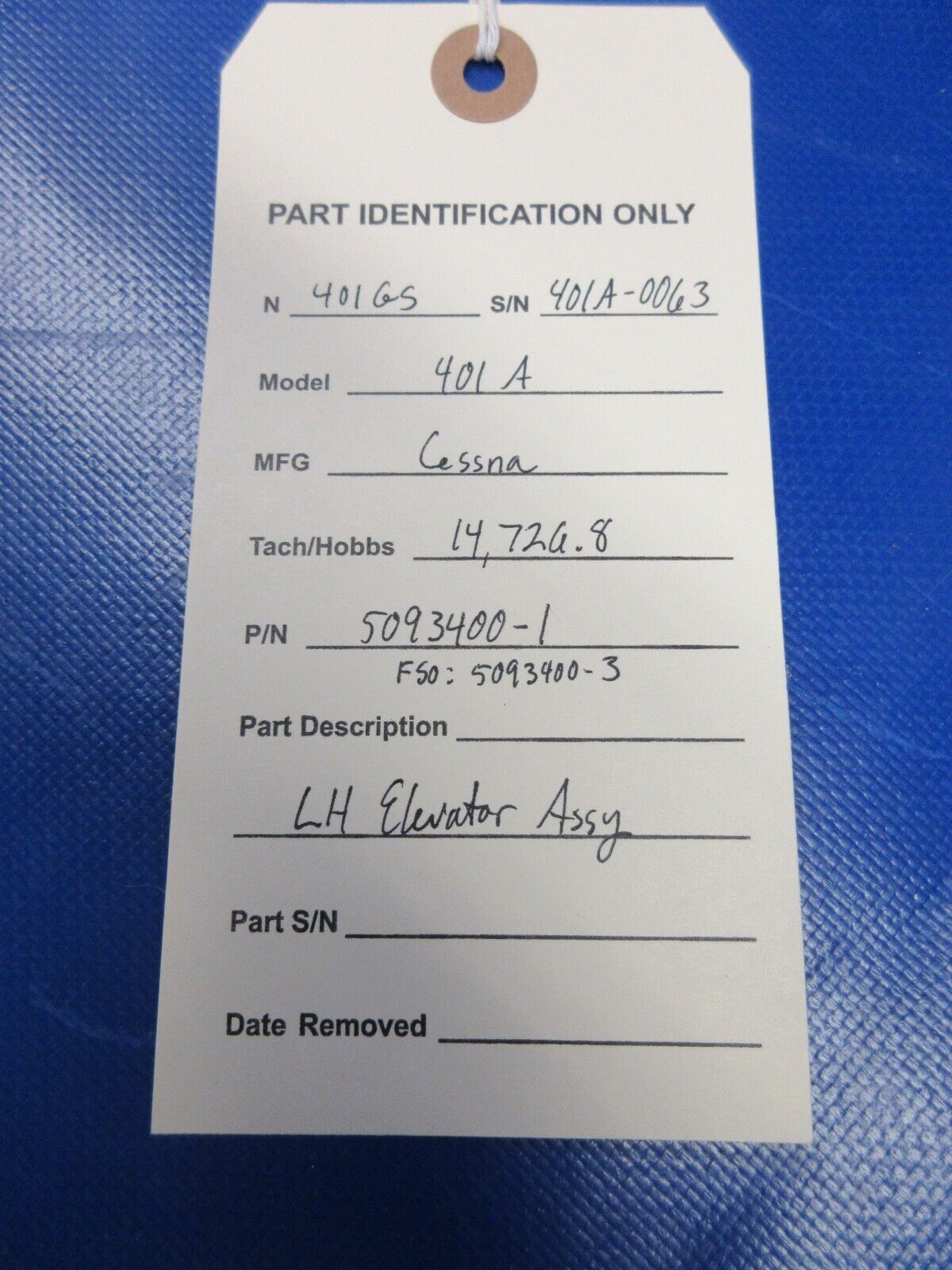 Cessna 401 LH Elevator P/N 5093400-1 / Spares use 5093400-3 (1223-31)