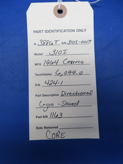 Aviation Instrument Directional Gyro - Slaved P/N 424-1 CORE (0823-304)