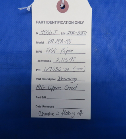 Piper PA-28R-180 Bearing MG Upper Strut P/N 67036-00 (1223-1010)