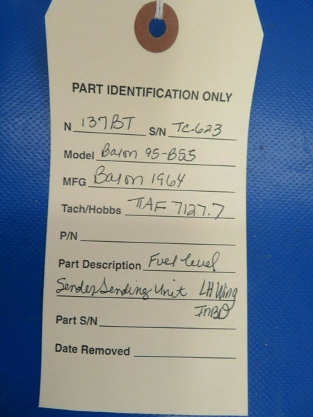 Beech Baron 95-B55 Fuel Sending / Transmitter Unit RH or LH Wing INBD (0320-08)