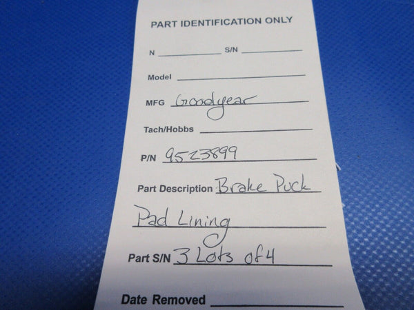 Goodyear Brake Puck Pad Lining P/N 9523899 LOT OF 4 (0224-1248)
