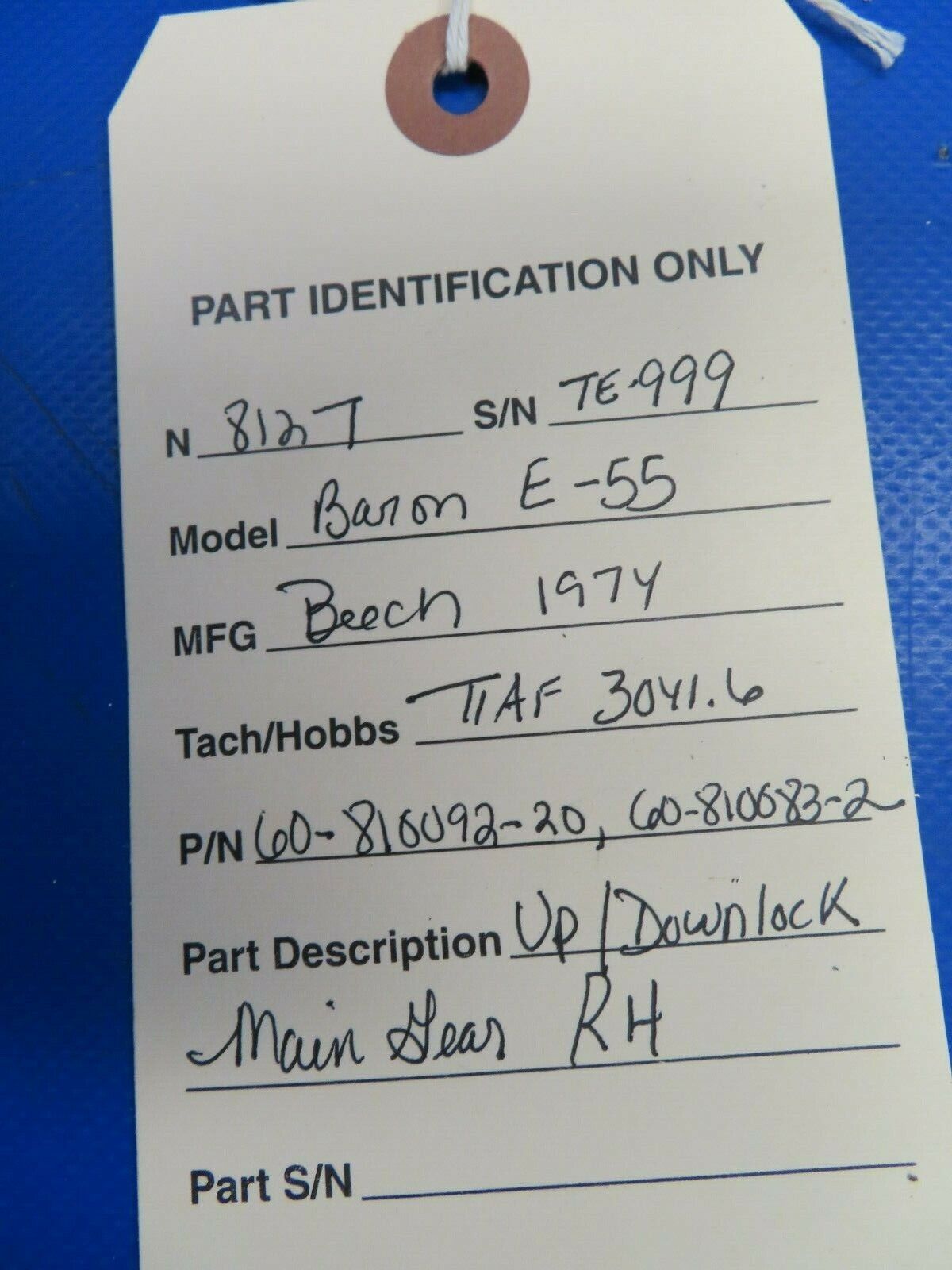 Beech Baron E-55 Up / Down Lock Main Gear RH 60-810092-20, 60-810083-2 (0120-80)