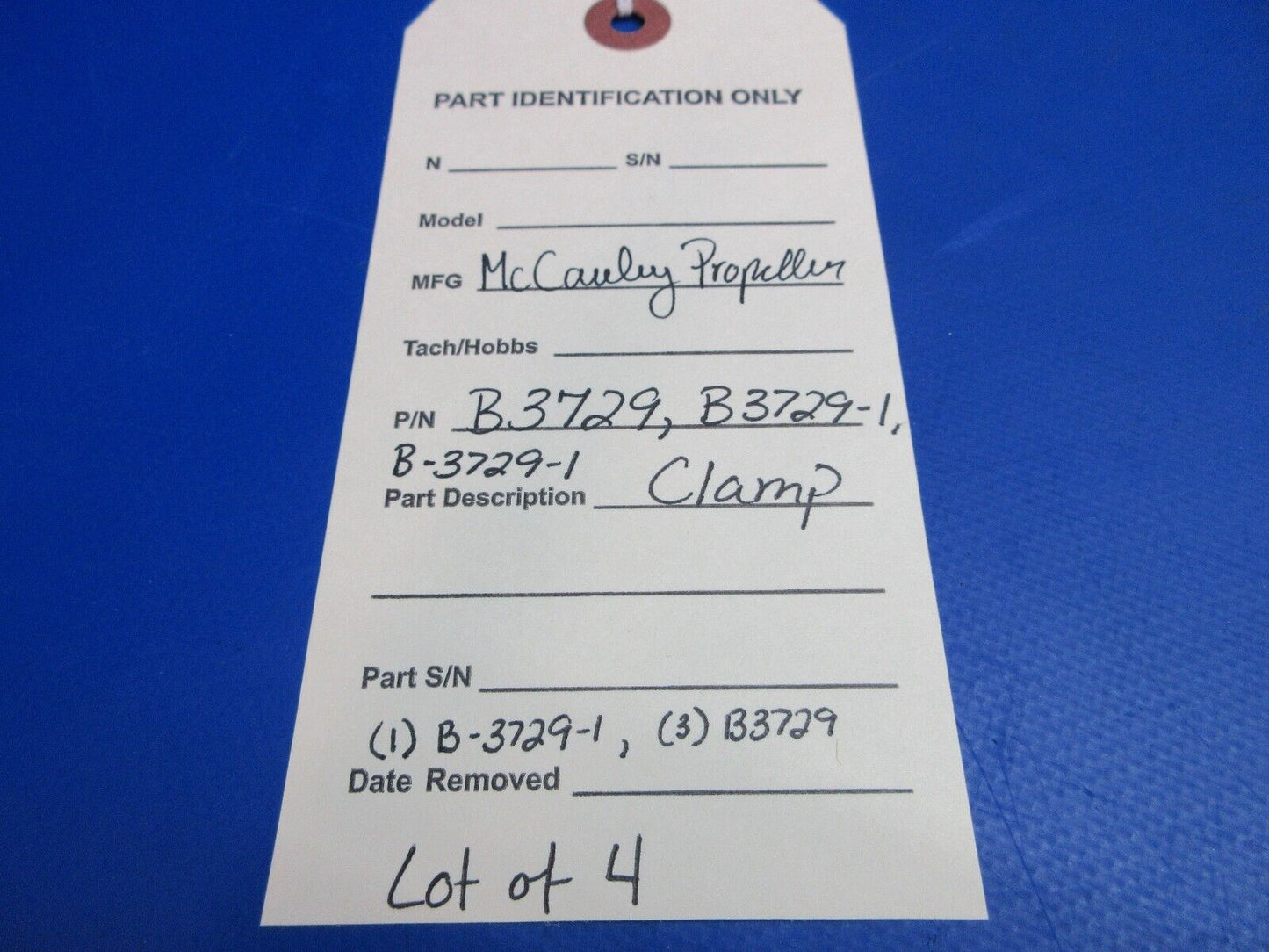 McCauley Threaded Propeller Clamp LOT OF 4 P/N B-3729-1, B3729 (0523-433)
