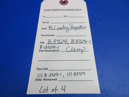 McCauley Threaded Propeller Clamp LOT OF 4 P/N B-3729-1, B3729 (0523-433)