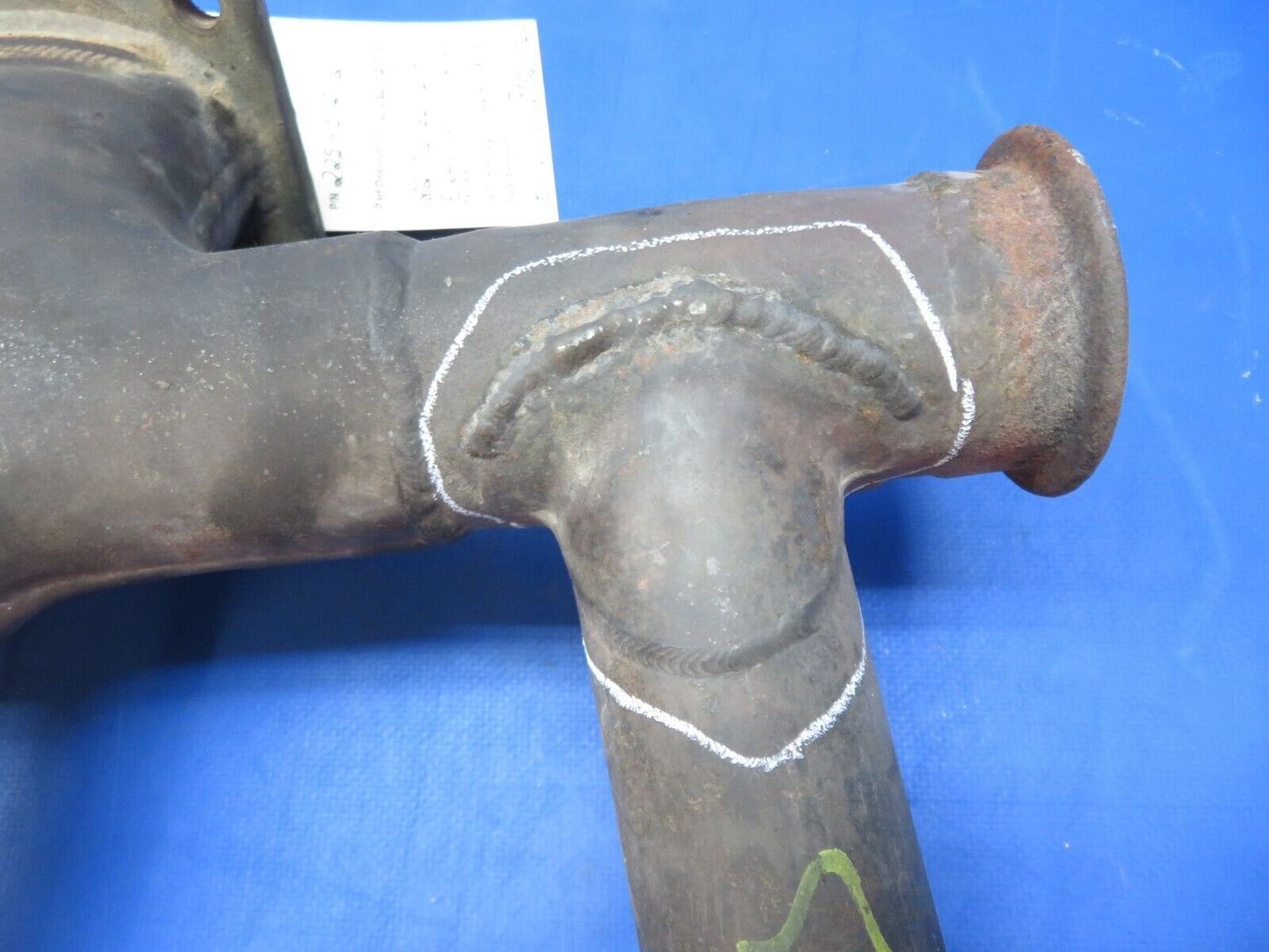 Cessna 182 Turbo LH Exhaust Collector Lycoming PN 2254012-2 FOR PARTS (1023-243)