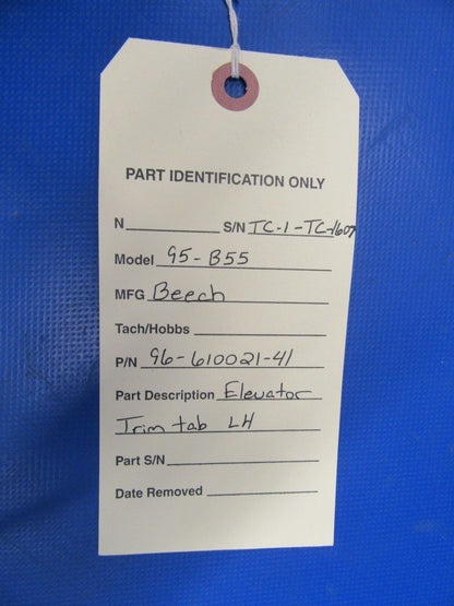 Beech 95 B55 Elevator Trim Tab LH P/N 96-610021-41 (0119-169)