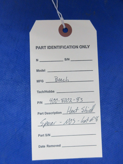 Beech Heat Shield Spacer P/N 400-8002-83 LOT OF 8 NOS (1123-902)