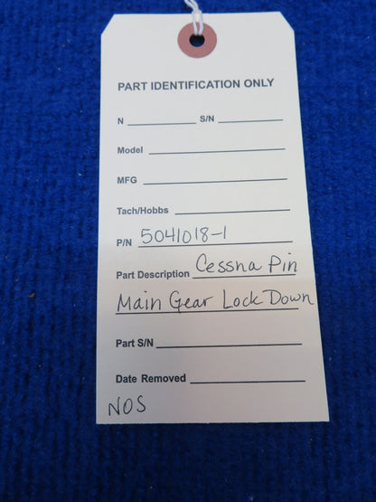 Cessna Pin Main Gear Lock Down P/N 5041018-1 NOS (0622-331)