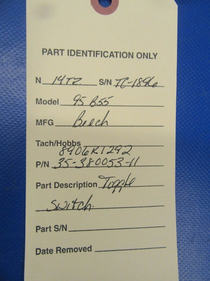 Beech Baron Toggle Switch 35-380053-11, 8906K1292 (1118-42)