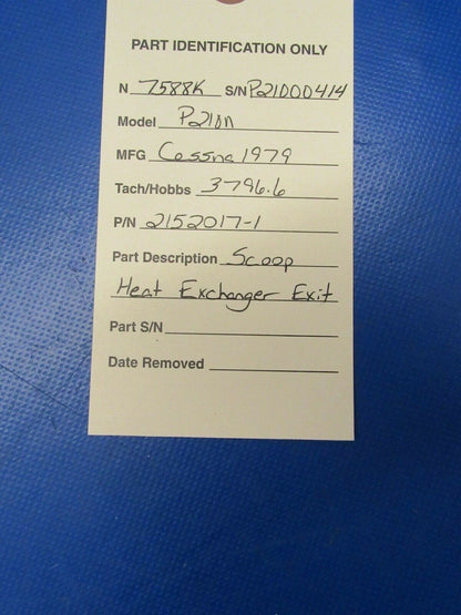 Cessna P210N Scoop Heat Exchanger Exit 2152017-1 (0919-86)