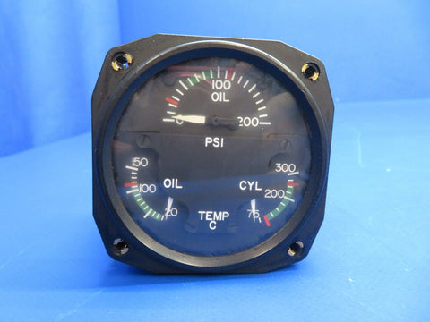 Piper Aerostar 602P R.C Allen 3 in 1 Engine Gauge 28 V P/N 18-1000-8 (1022-601)