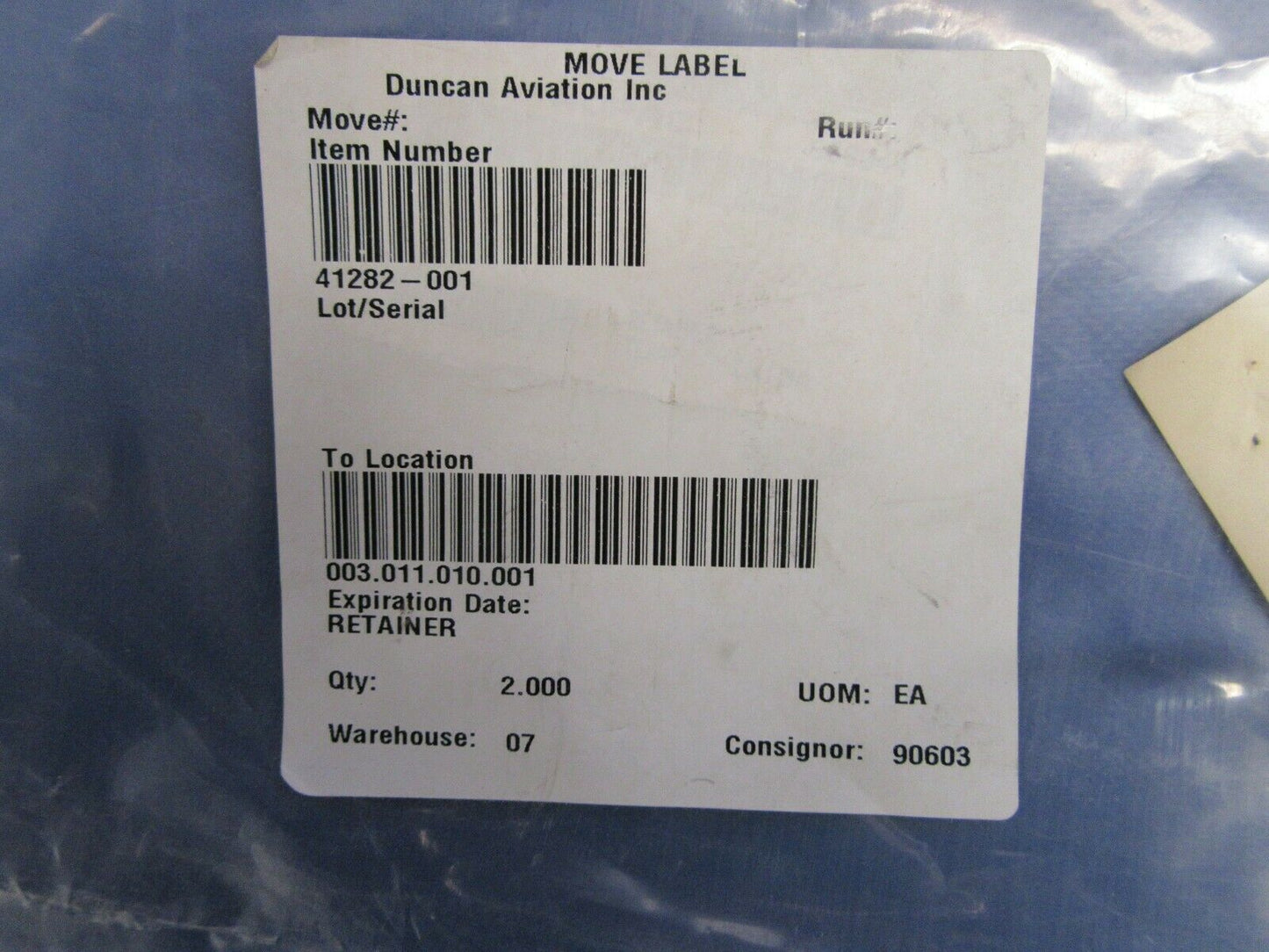 Piper PA-31 Retainer P/N 41282-001 NOS (0519-103)