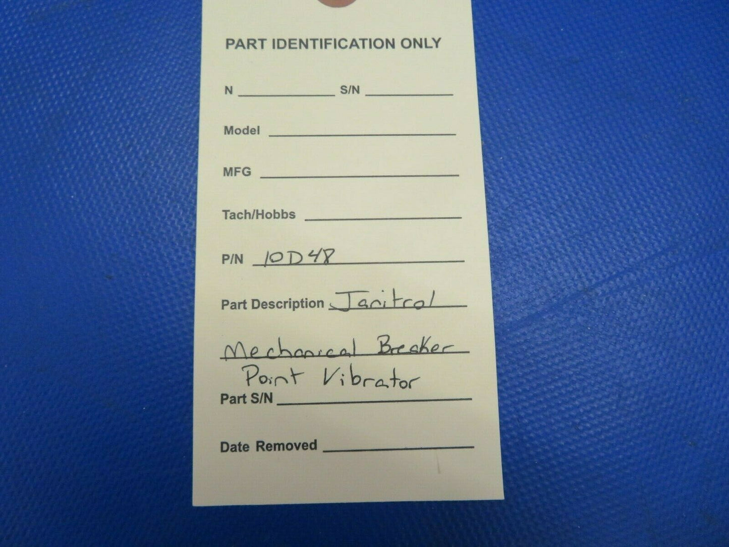 Janitrol Heater Mechanical Breaker Point Ignition Vibrator P/N 10D48 (0821-847)