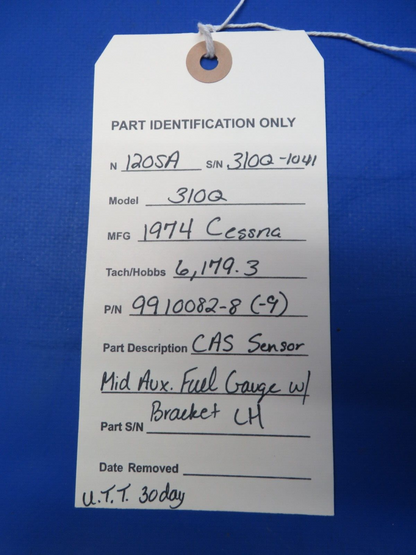 Cessna 310 / 310Q CAS Sensor Mid Aux Fuel Gauge LH P/N 9910082-8 (0823-663)