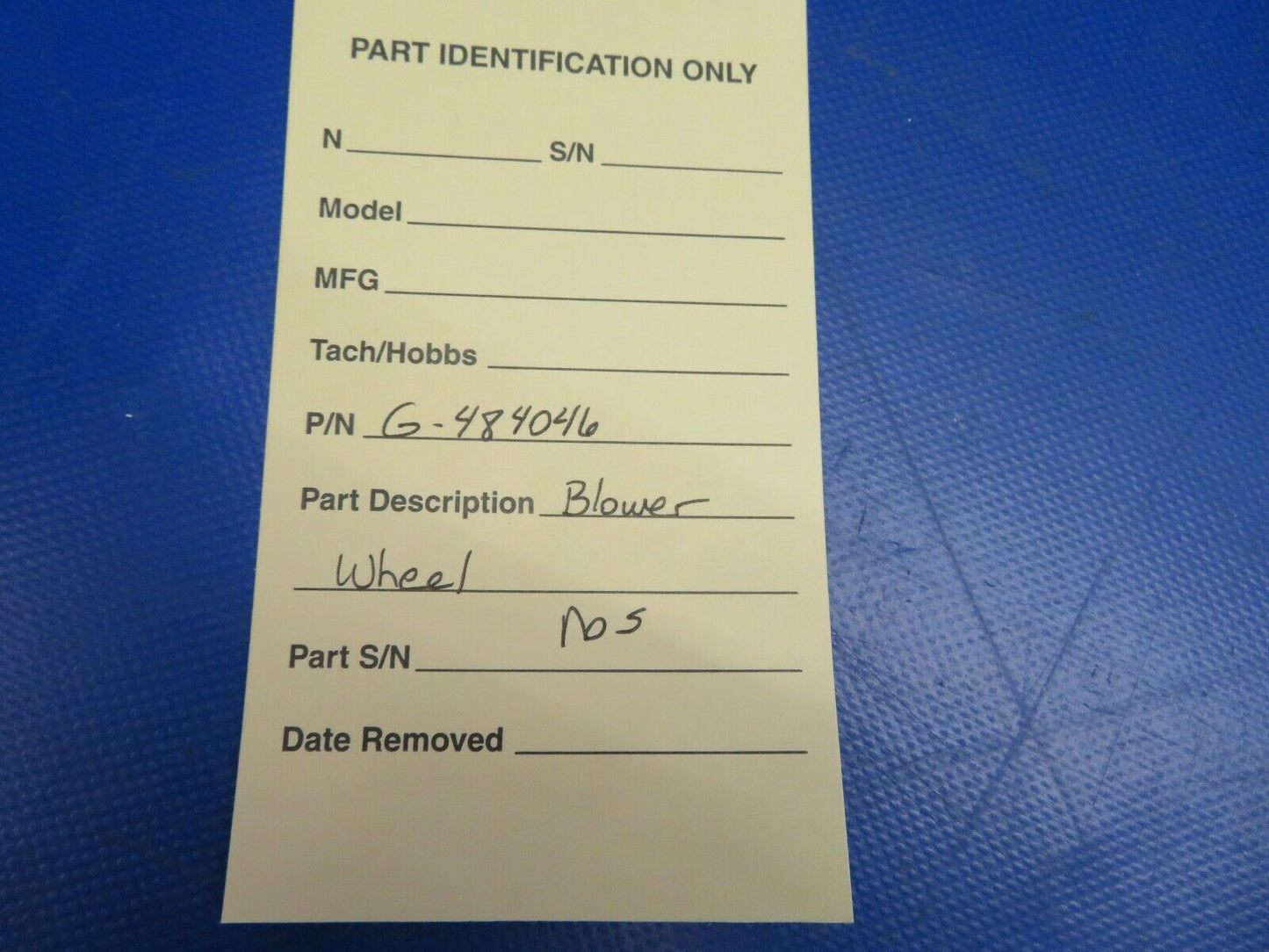 Blower Fan / Wheel Replacement Metal NOS P/N G-484046 (0720-557)