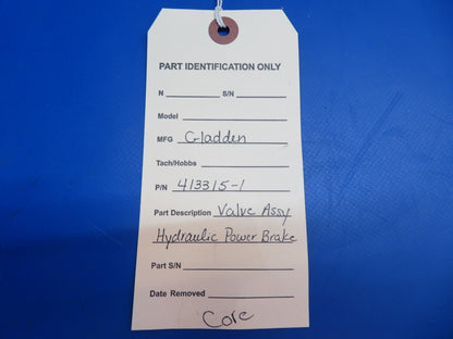 Gladden Valve Assy Hydraulic Power Brake P/N 413315-1 CORE (1022-546)