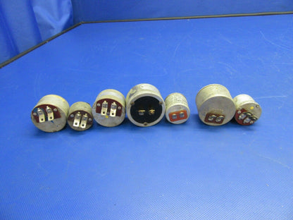 Rheostat Assorted Amps LOT OF 7 P/N AN3155, AN3155-25-50, AN3155-50-50 (0821-494