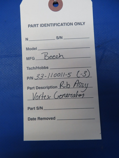 Beech Vortex Generator Rib Assy P/N 33-110011-5 (0623-608)
