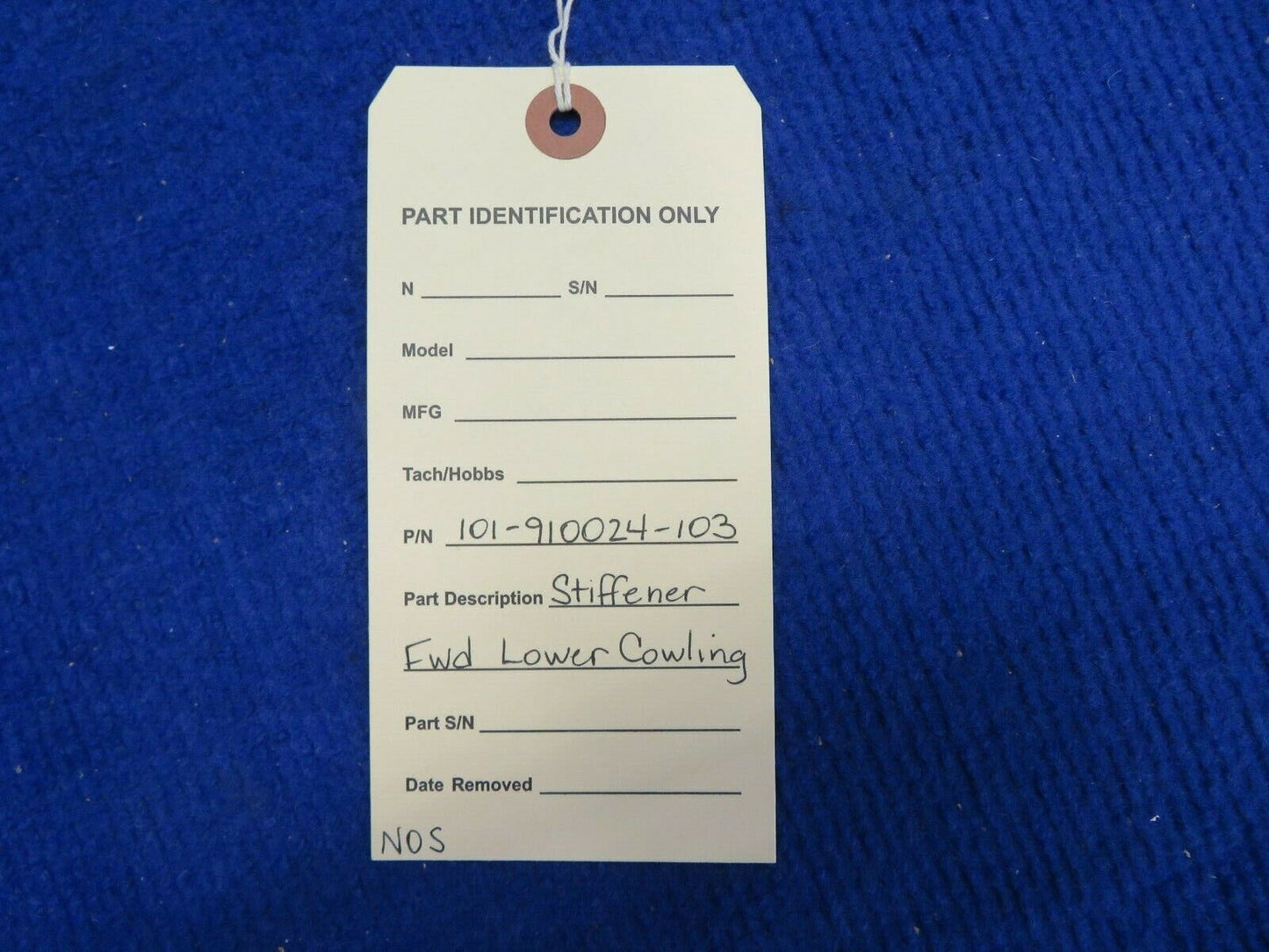 Stiffener FWD Lower Cowling P/N 101-910024-103 NOS (0522-622)