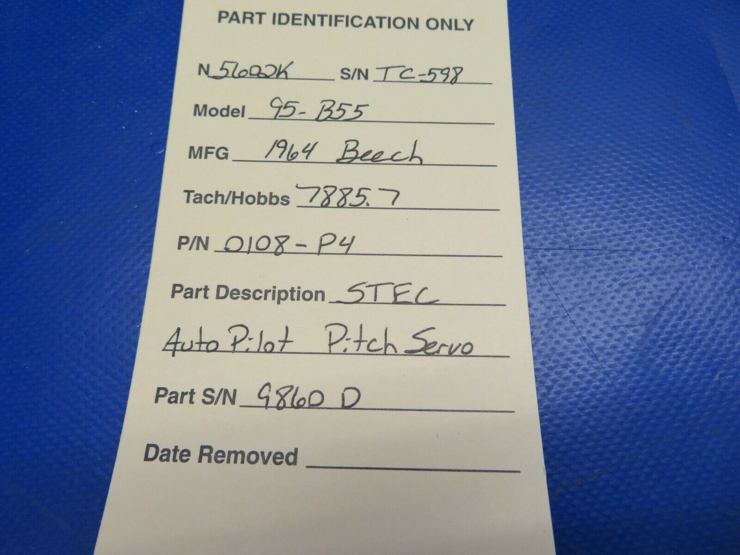 S-TEC Autopilot Pitch Servo P/N 0108-P4 FOR PARTS / CORE (0620-506)