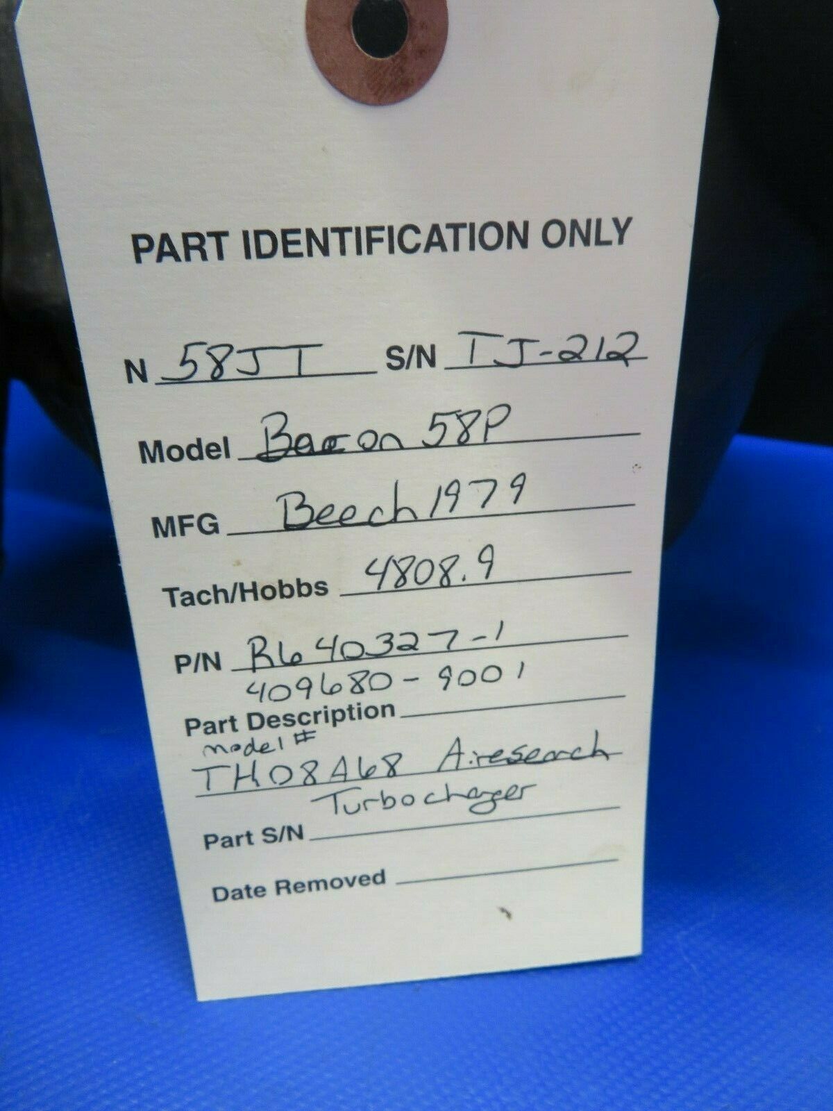 Beech Baron 58P Airesearch Turbocharger TH08A68 FOR PARTS / CORE (0420-165)