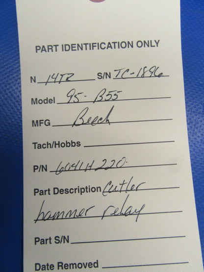 Cutler Hammer Relay P/N 6041H220 (1018-323)