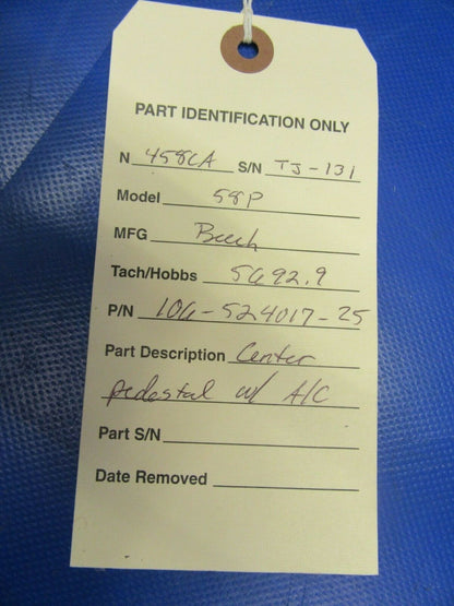 Beech Baron 58P Center Pedestal with Air Conditioning P/N 106-524017-25 (0420-22