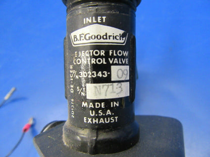 Piper Seneca BF Goodrich Ejector Flow Control Valve P/N 3D2343-09 (0220-218)