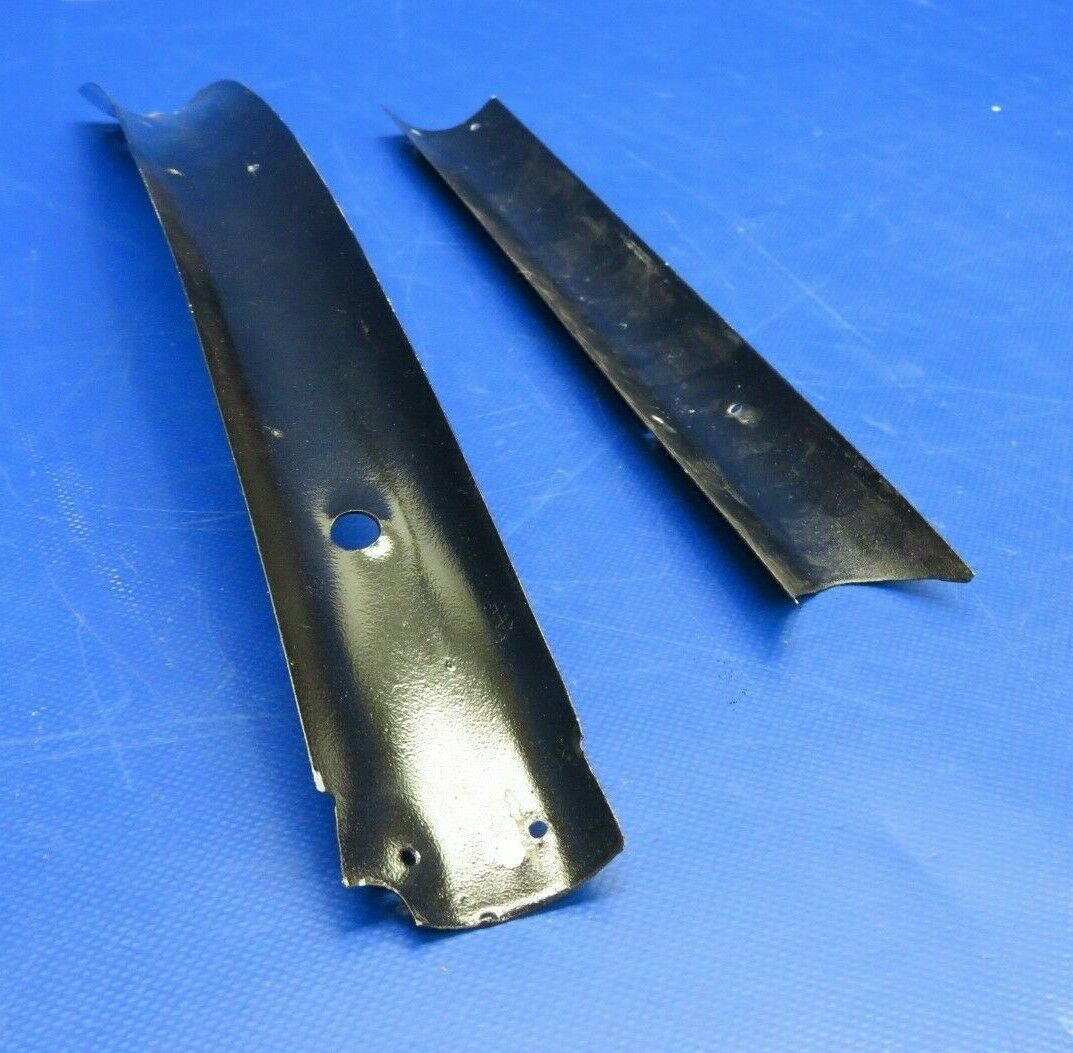 Beech Baron 95-A55 Front Windshield Center Trim Black Metal (0420-361)