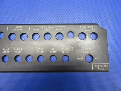 Beech 95-B55 Baron Panel Sub-Panel Edge Lit LH 96-324034-1 (1021-407)