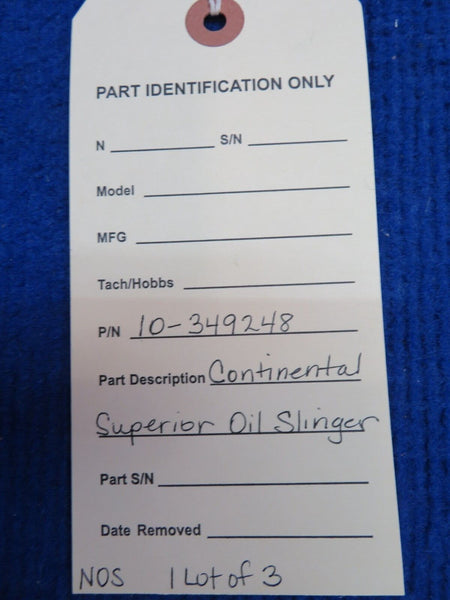 Continental Superior Oil Slinger P/N 10-349248 LOT OF 3 NOS (0622-65)