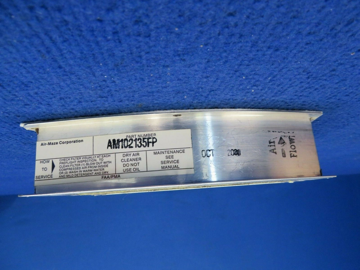 Cessna Carburetor Air Filter P/N AM102135FP, 1250704-3 NOS (0522-545)