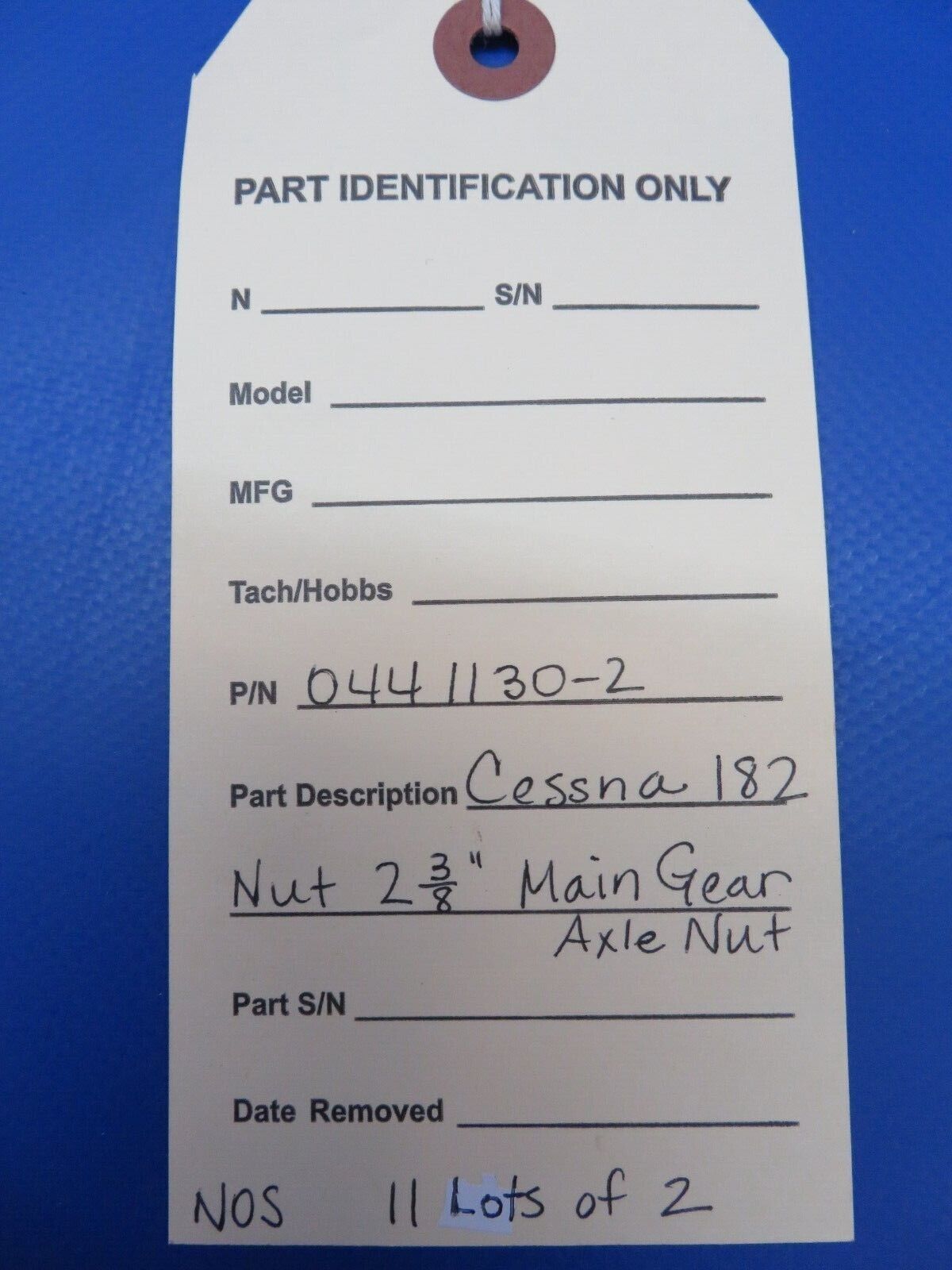 Cessna 182 Main Gear Axle Nut 2 3/8" P/N 0441130-2 LOT OF 2 NOS (0922-491)