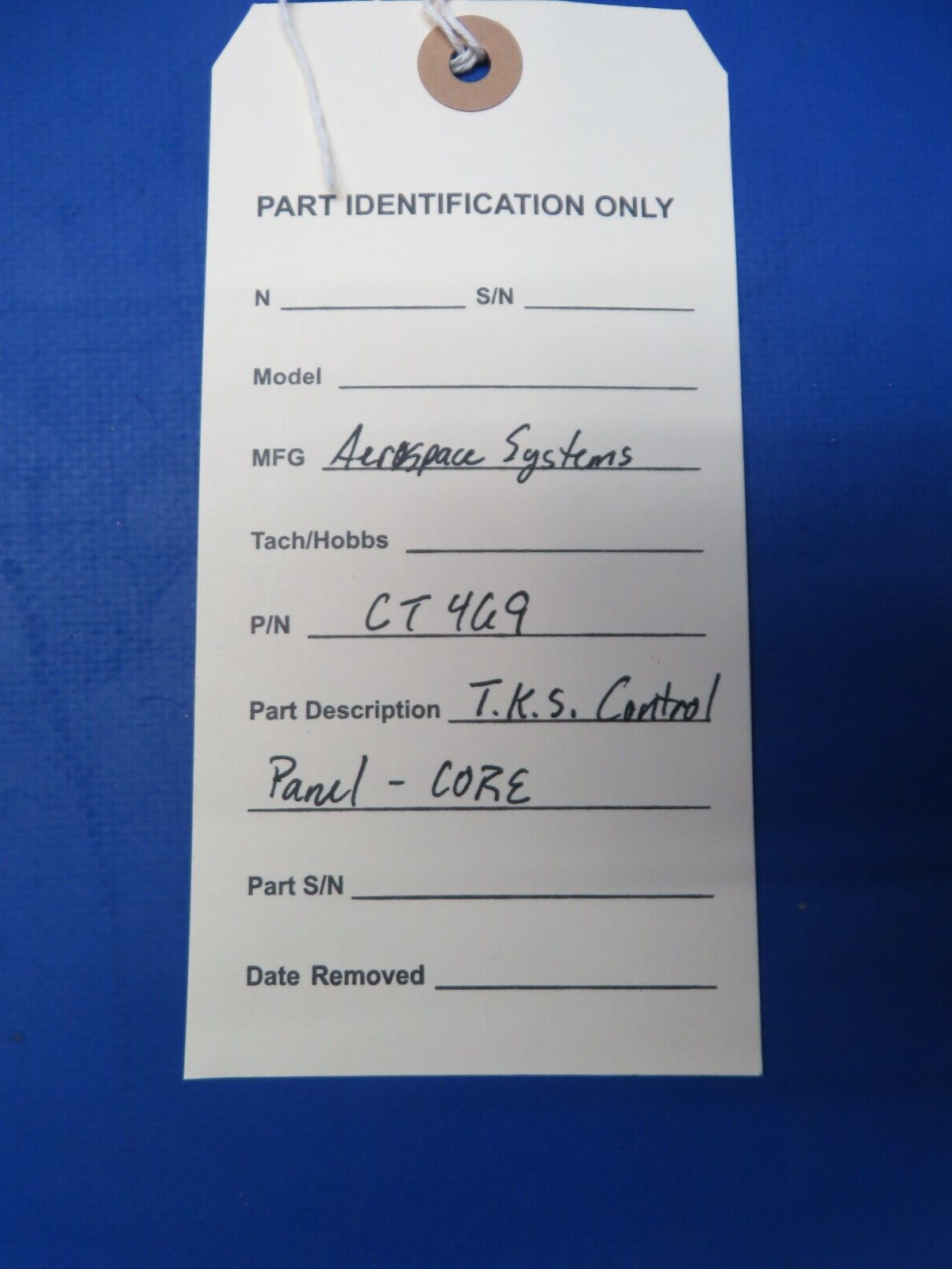 Aerospace Systems T.K.S. Control Panel P/N CT469 CORE (1023-543)