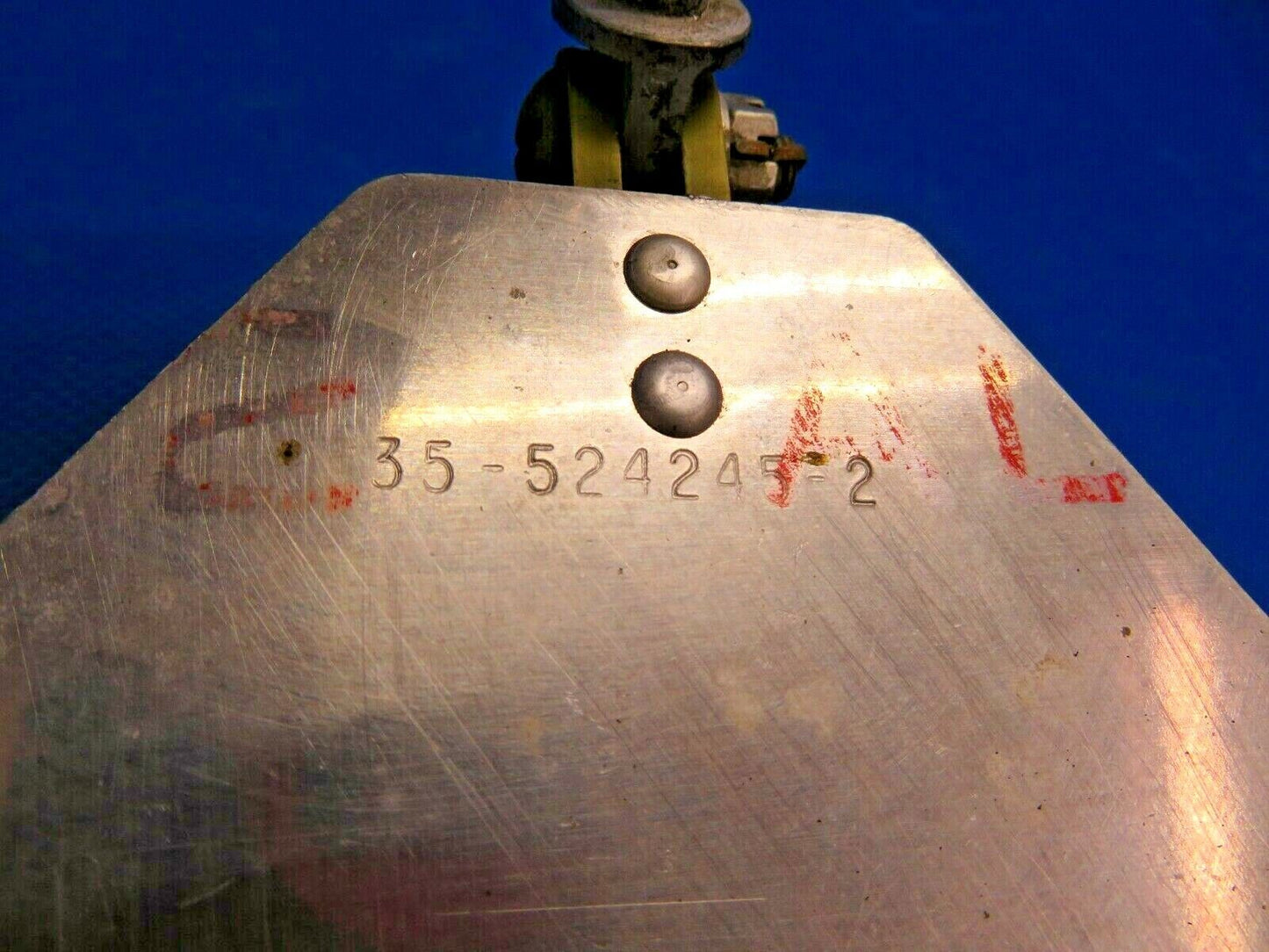 Beech Bonanza Bracket Assy Rudder Balance Cable Pulley P/N 35-524245 (1220-505)