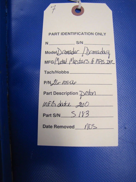 Metal Masters - PZL-Kalisz Dromader Piston P/N 26-105-06 NOS (0417-208)