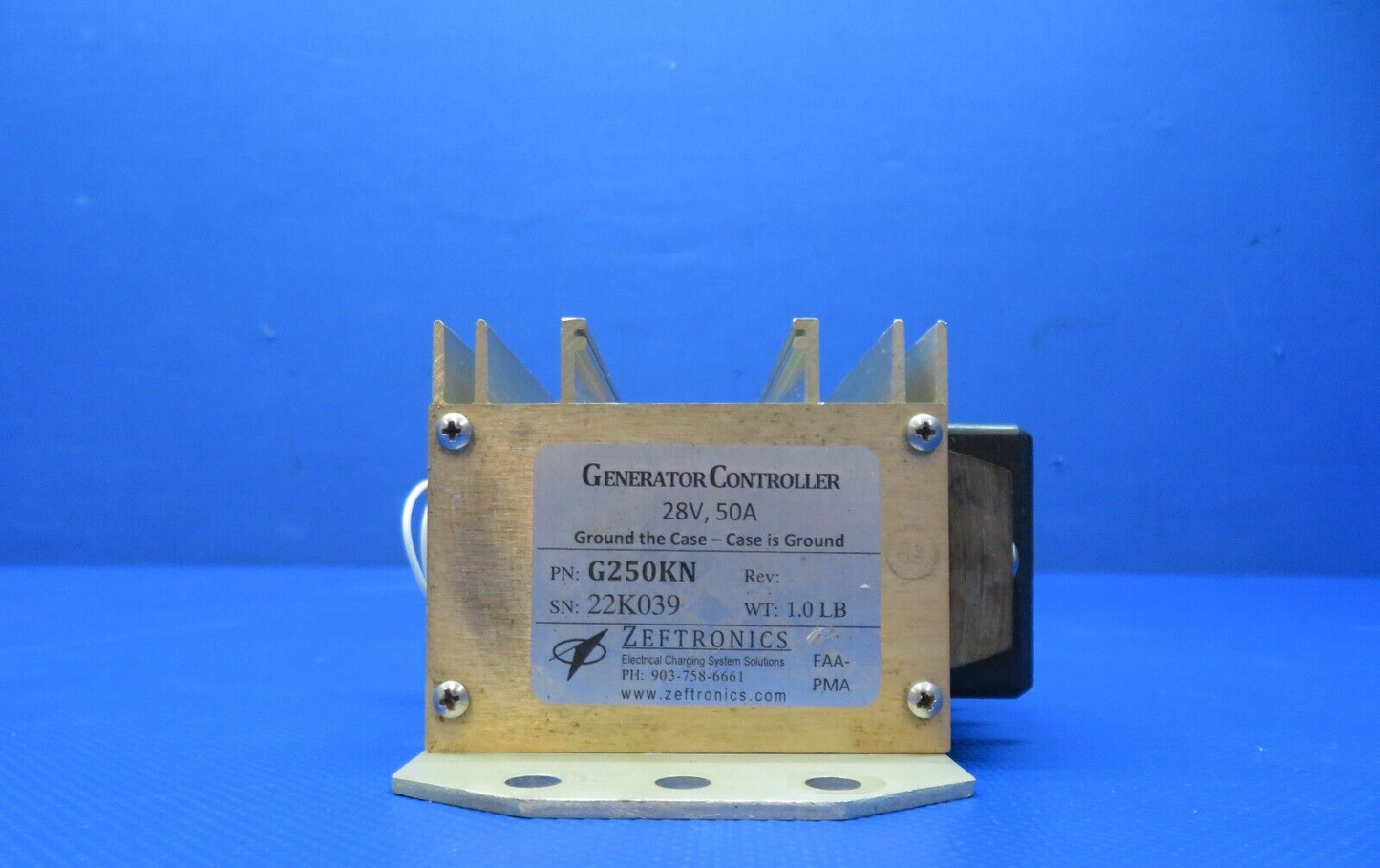 Early Cessna 310 / 310B Zeftronics Generator Controller P/N G250KN (1223-216)