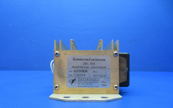 Early Cessna 310 / 310B Zeftronics Generator Controller P/N G250KN (1223-216)